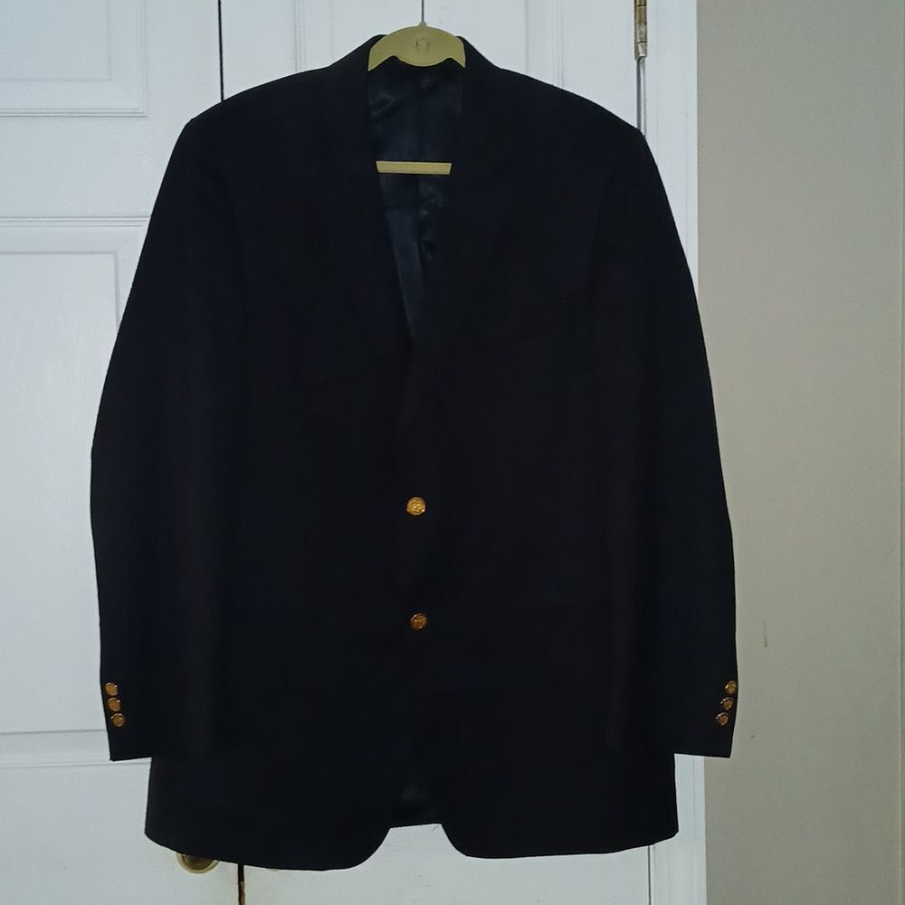 Fabrique Au made in Canada Botany 500 Navy blazer suit jacket Sz 41L NWOT